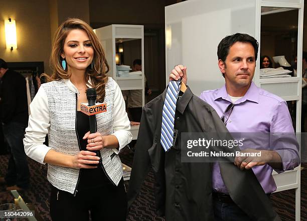 Maria Menounos attends EXPRESS 1MX Ultimate Shirt Shop & "Welcome to New Orleans" Happy Hour at Hyatt French Quarter Hotel on January 31, 2013 in New...