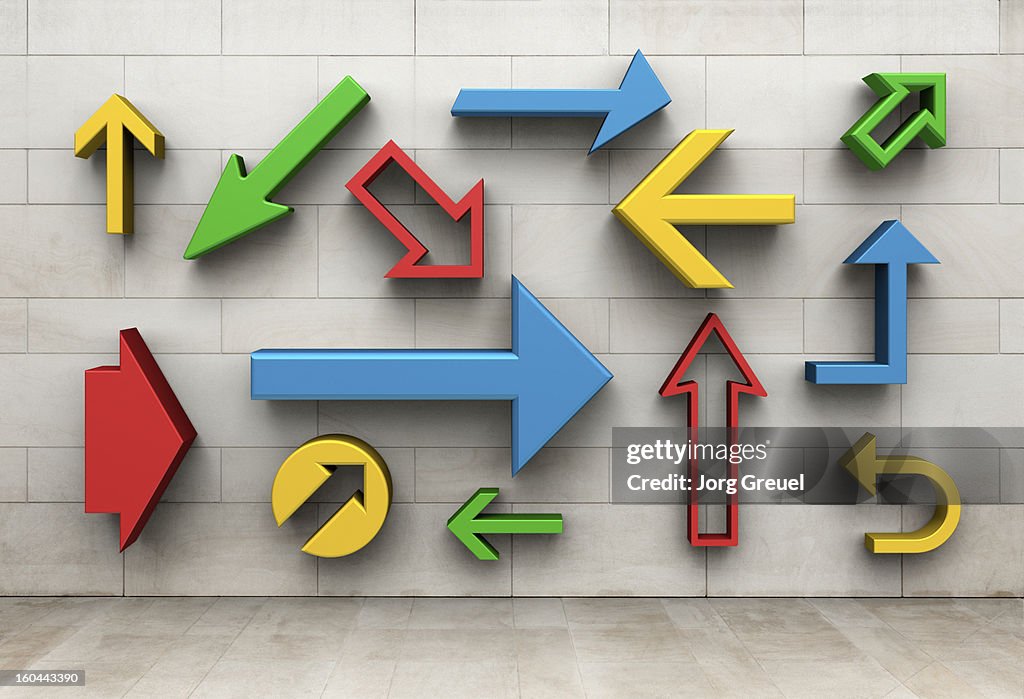 Arrows pointing in different directions