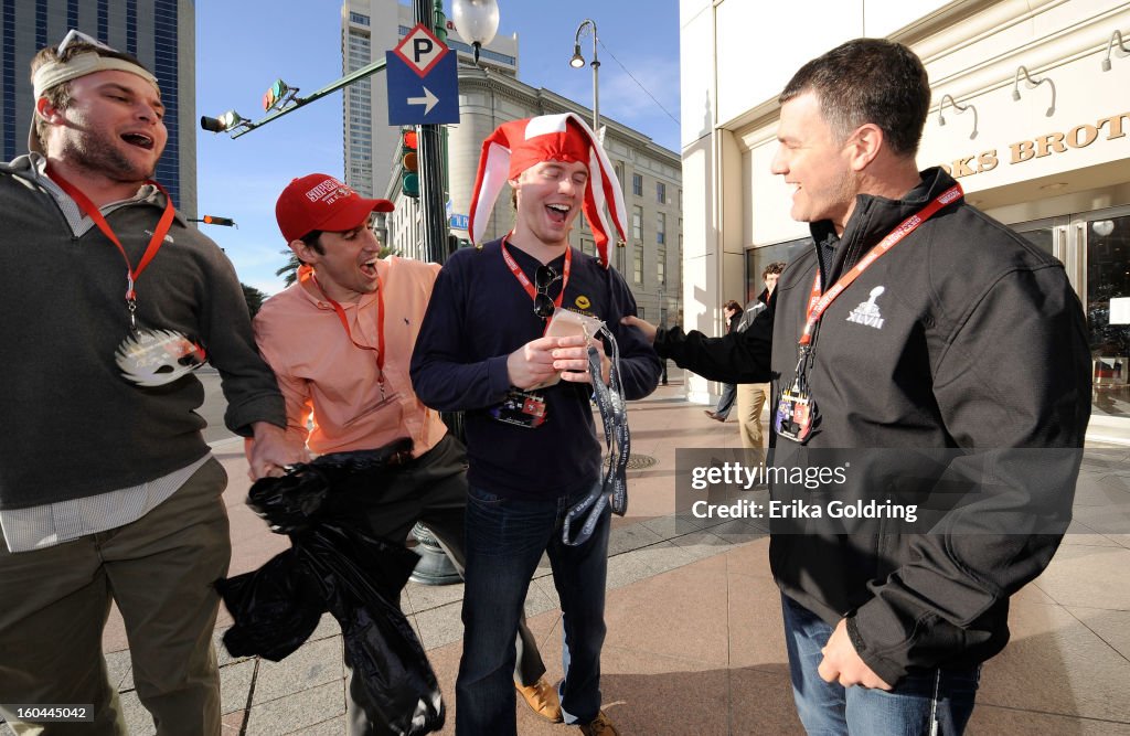 Adam Vinatieri & Barclaycard Surprise Lucky Fan With Super Bowl XLVII Tickets