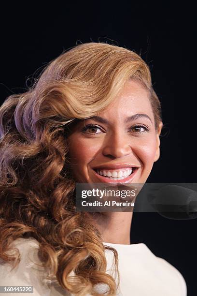 Singer Beyonce attends the Pepsi Super Bowl XLVII Halftime Show Press Conference at the Ernest N. Morial Convention Center on January 31, 2013 in New...