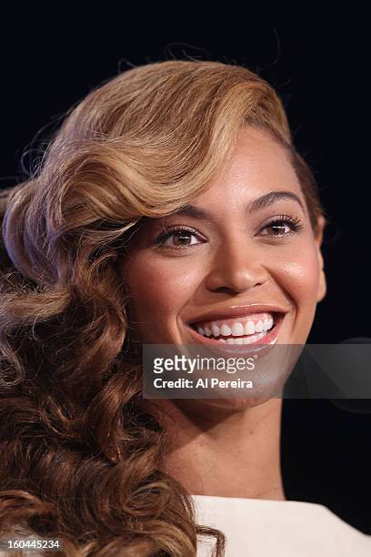 Singer Beyonce attends the Pepsi Super Bowl XLVII Halftime Show Press Conference at the Ernest N. Morial Convention Center on January 31, 2013 in New...