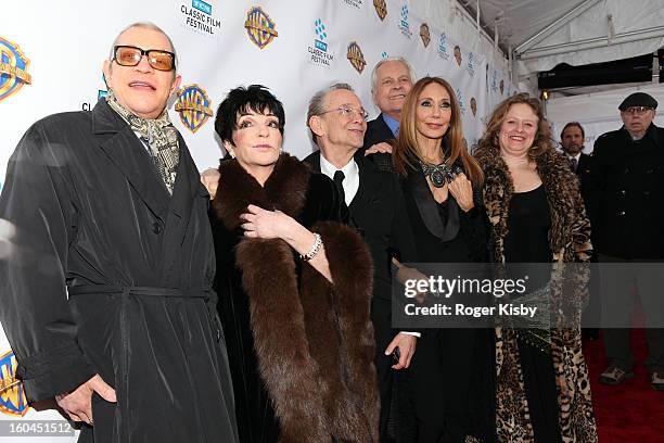 Michael York, Liza Minnelli, Joel Grey, Robvert Osborne, Marisa Berenson, and Nicole Fosse attend the "Cabaret" 40th Anniversary New York Screening...