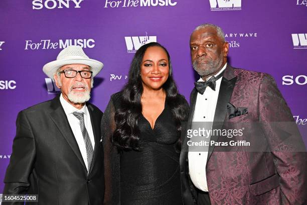 Henry Hamilton, Pat Houston and Gary Houston attend the Whitney Houston Legacy Foundation of Love Gala at The St. Regis Atlanta on August 09, 2023 in...