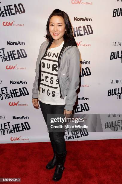 Actress Grace Su attends KoreAm Journal and Audrey Magazine's advanced screening of "Bullet To The Head" at CGV Cinemas on January 31, 2013 in Los...