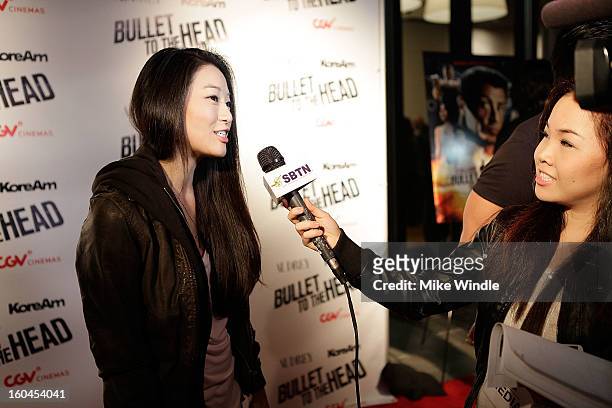 Actress Arden Cho attends KoreAm Journal and Audrey Magazine's advanced screening of "Bullet To The Head" at CGV Cinemas on January 31, 2013 in Los...