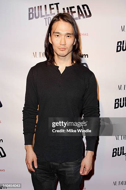 Actor Karl Yune attends KoreAm Journal and Audrey Magazine's advanced screening of "Bullet To The Head" at CGV Cinemas on January 31, 2013 in Los...