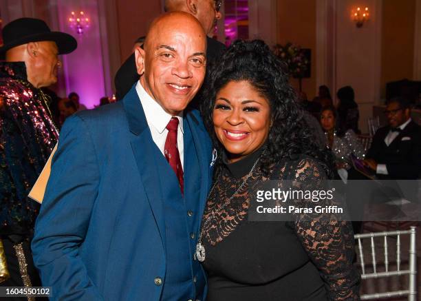 Rickey Minor and Kim Burrell attend the Whitney Houston Legacy Foundation Presents the Legacy of Love Gala at The St. Regis Atlanta on August 09,...
