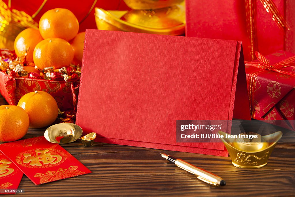 Greeting card and other things in Chinese New Year