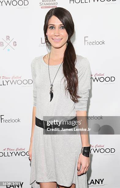 Stefy Calendar attends the "A Place Called Hollywood" Official Wrap Party held at the Smoke Steakhouse on January 31, 2013 in West Hollywood,...