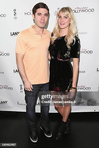 Kristos Andrews and Mackenzie Mason attend the "A Place Called Hollywood" Official Wrap Party held at the Smoke Steakhouse on January 31, 2013 in...