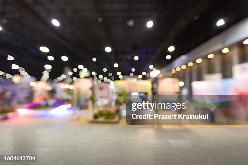 Abstract blur background in exhibition hall event trade