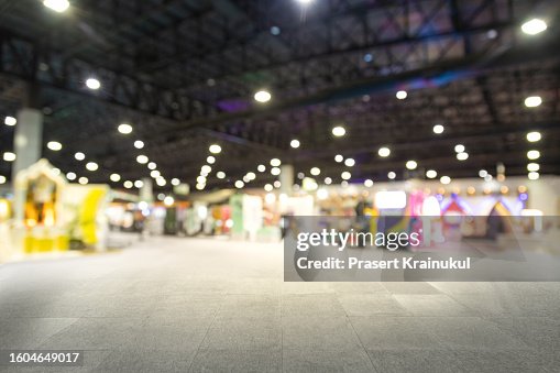 Abstract blur background in exhibition hall event trade Abstract blur background in exhibition hall event trade