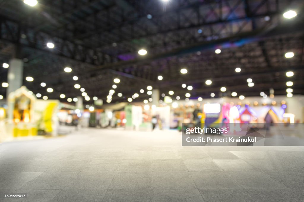 Abstract blur background in exhibition hall event trade