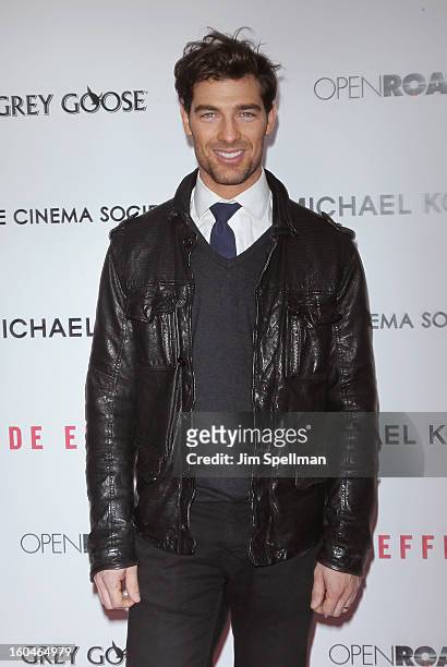 Model Cory Bond attends the Open Road With The Cinema Society And Michael Kors Host The Premiere Of "Side Effects" at AMC Lincoln Square Theater on...