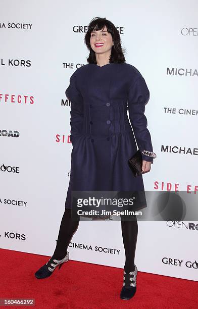 Model Michele Hicks attends the Open Road With The Cinema Society And Michael Kors Host The Premiere Of "Side Effects" at AMC Lincoln Square Theater...