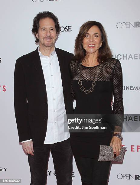 Actress Polly Draper and guest attend the Open Road With The Cinema Society And Michael Kors Host The Premiere Of "Side Effects" at AMC Lincoln...