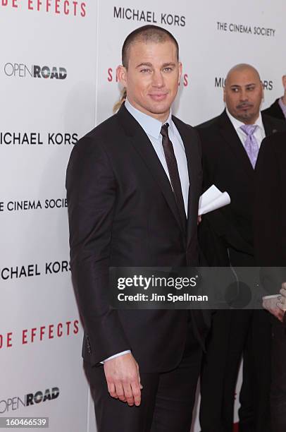 Actor Channing Tatum attends the Open Road With The Cinema Society And Michael Kors Host The Premiere Of "Side Effects" at AMC Lincoln Square Theater...