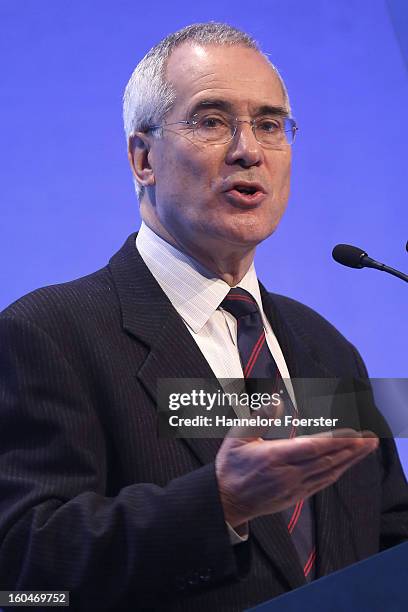 Lord Nicholas Stern of Brentford, Chairman of LSE Grantham Institut, attends the Lloyd Cleantech Congress on February 1, 2013 in Frankfurt am Main,...