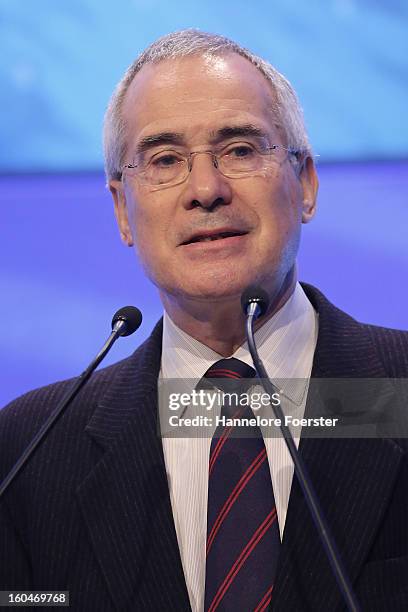 Lord Nicholas Stern of Brentford, Chairman of LSE Grantham Institut, attends the Lloyd Cleantech Congress on February 1, 2013 in Frankfurt am Main,...