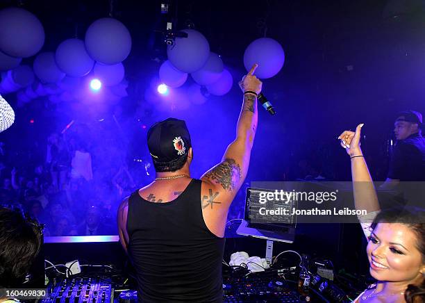 SkyBlu performs at the SkyBlu "Pop Bottles" Single Release Party at Lure on January 31, 2013 in Hollywood, California.