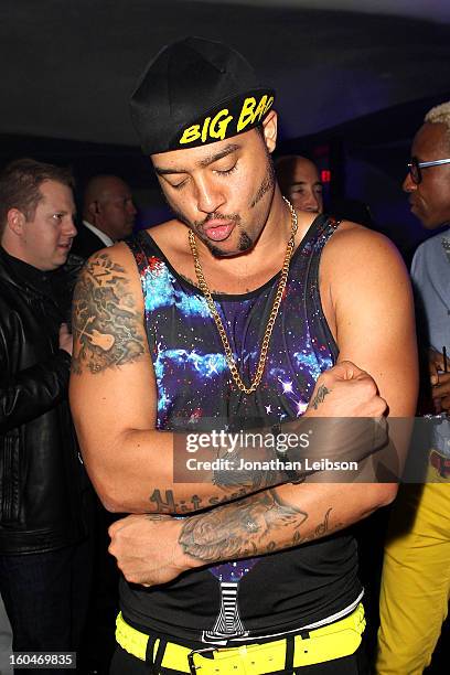 SkyBlu at the SkyBlu "Pop Bottles" Single Release Party at Lure on January 31, 2013 in Hollywood, California.