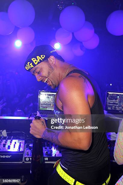 SkyBlu performs at the SkyBlu "Pop Bottles" Single Release Party at Lure on January 31, 2013 in Hollywood, California.