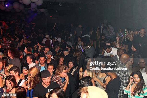 General view of the atmosphere at the SkyBlu "Pop Bottles" Single Release Party at Lure on January 31, 2013 in Hollywood, California.