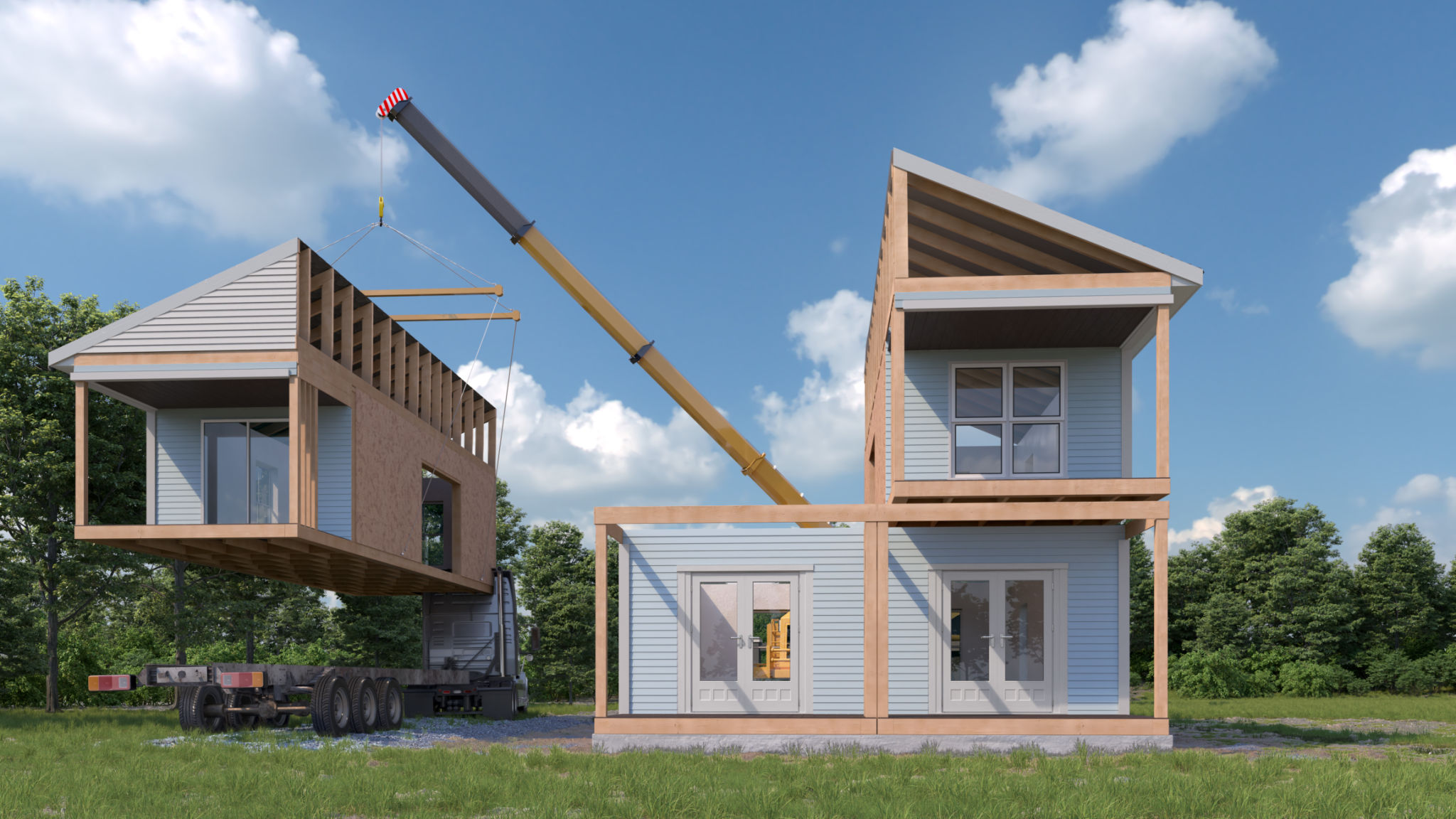 modular home exterior