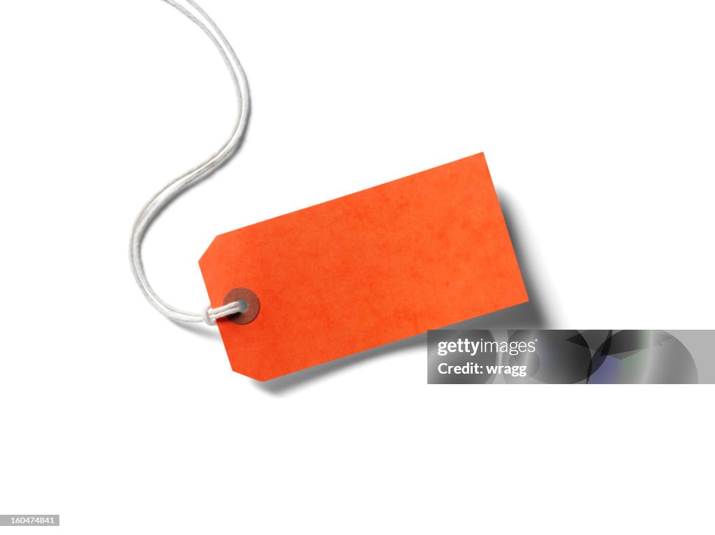 Orange Paper Label