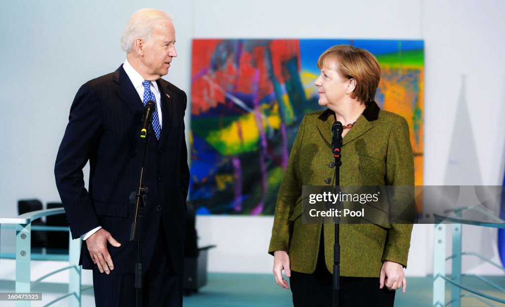 Biden Meets With Merkel Ahead Of Munich Security Conference