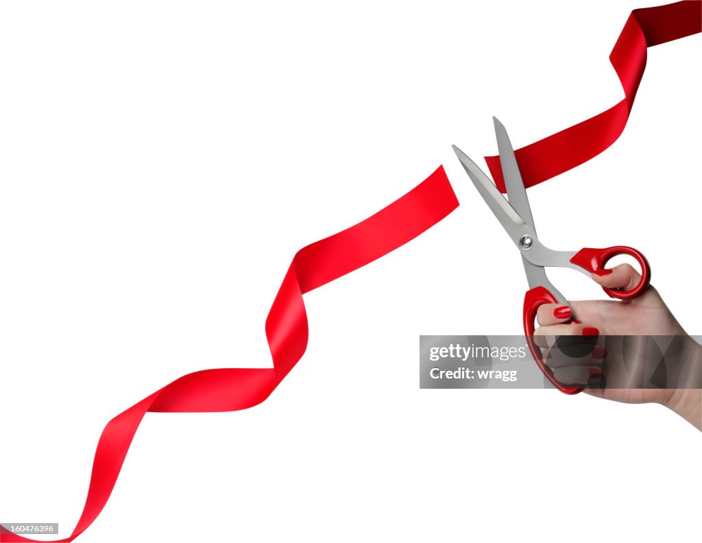 Cutting Red Ribbon Opening Ceremony