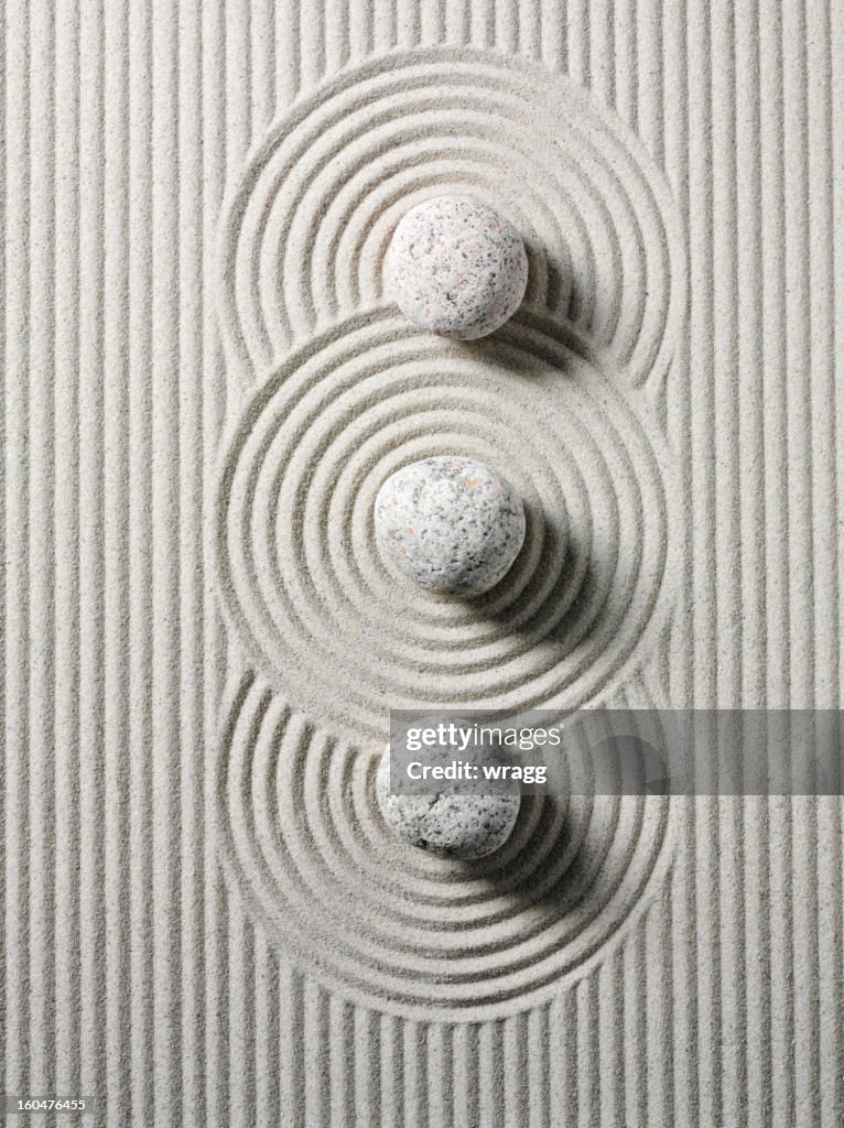 Three Zen Stones and Circles