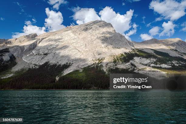 maligne lake of jasper national park - maligne lake stock pictures, royalty-free photos & images