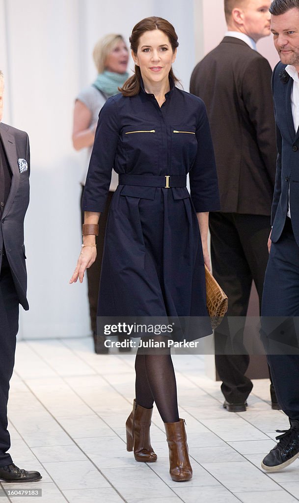 Crown Princess Mary Of Denmark Visits The Copenhagen International Fashion Fair At Copenhagen Fashion Week