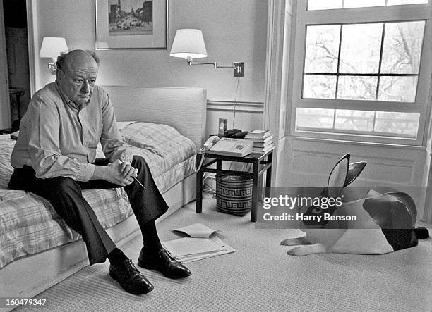Former New York City Mayor, Ed Koch is photographed for Vanity Fair Magazine in 1989 in his bedroom at Gracie Mansion in New York City.