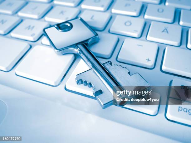 close-up of a key on a keyboard - breaching stock pictures, royalty-free photos & images