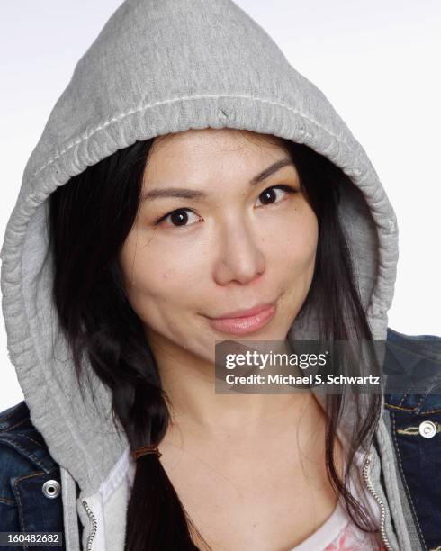 Comedian Aiko Tanaka poses during her attendance at The Ice House Comedy Club on January 31, 2013 in Pasadena, California.