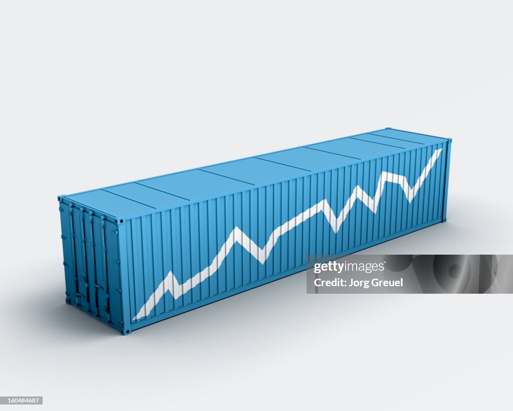 Line Graph On Shipping Container High-Res Vector Graphic - Getty Images