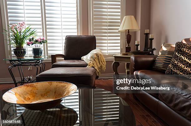 brown leather furniture - animal pattern stock pictures, royalty-free photos & images