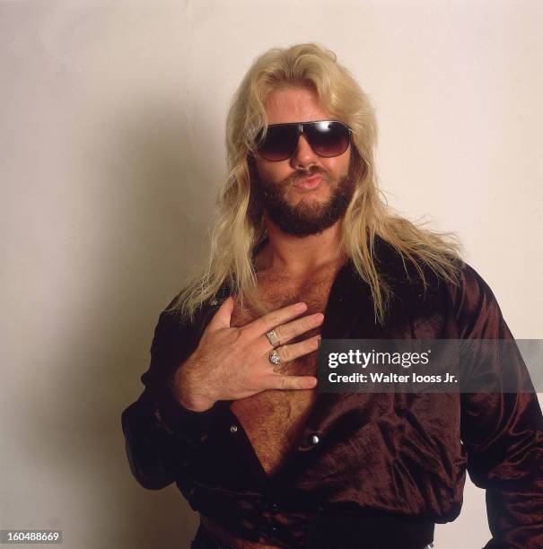 Professional Wrestling: World Wrestling Federation: Closeup portrait of Lord Michael Hayes posing during photo shoot at Madison Square Garden. New...