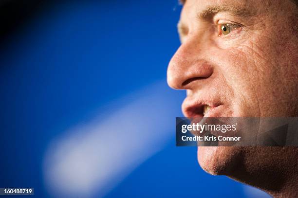 Former U.S. Representative Patrick Kennedy speaks during the "Silver Lining Playbook" mental health progress press conference at Center For American...