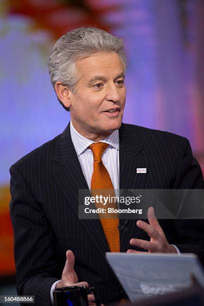 Juan Ramon Alaix, chief executive officer of Zoetis Inc., speaks during an interview in New York, U.S., on Friday, Feb. 1, 2013. Zoetis Inc., the...