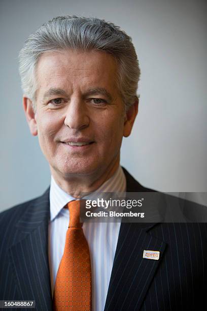 Juan Ramon Alaix, chief executive officer of Zoetis Inc., stands for a photograph in New York, U.S., on Friday, Feb. 1, 2013. Zoetis Inc., the...