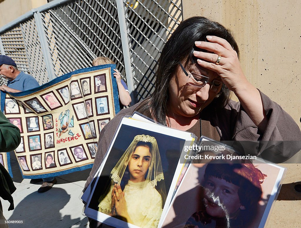 Victims Of Sexual Abuse By Priests Within Los Angeles Hold News Conference