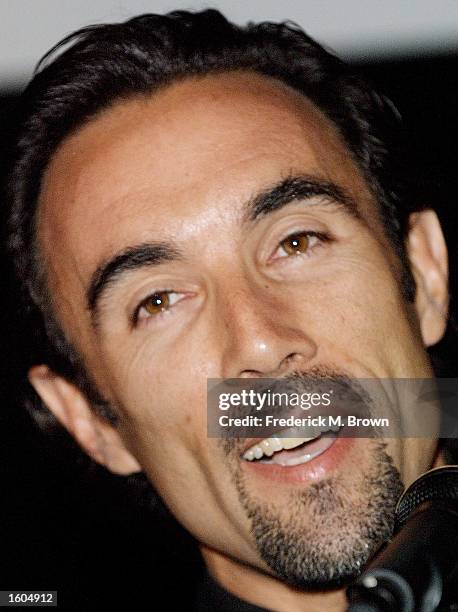 Francesco Quinn son of actor Anthony Quinn speaks during the memorial celebration for his father at the 5th Annual Los Angeles Latino International...