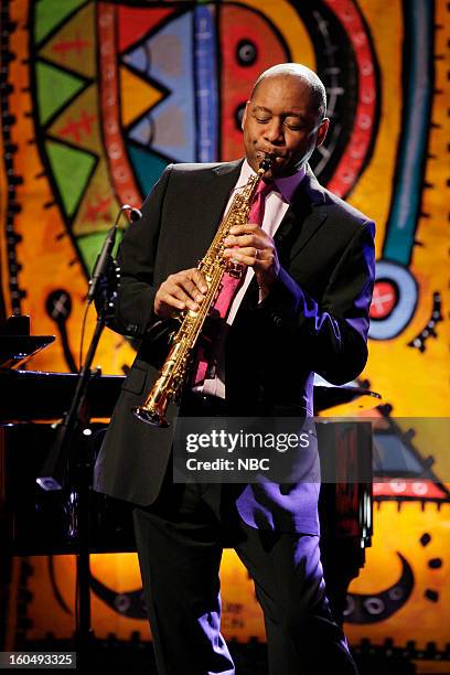 Episode 4400 -- Pictured: Musical guest Branford Marsalis performs on February 1, 2013 --