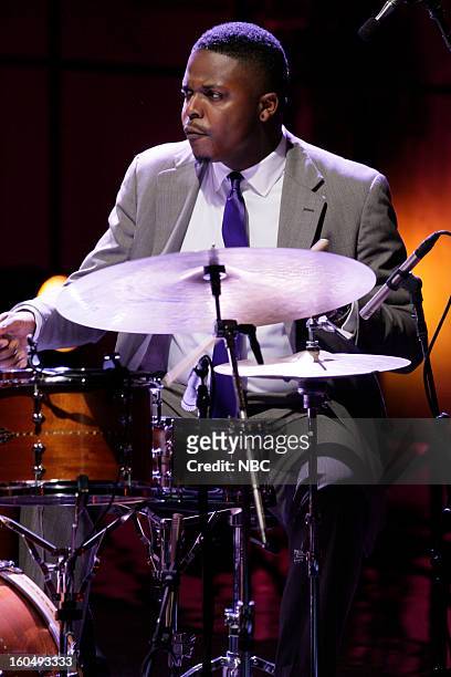 Episode 4400 -- Pictured: Musical guests Branford Marsalis Quartet perform on February 1, 2013 --