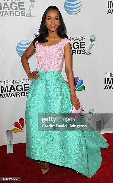 Actress Kerry Washington attends the 44th NAACP Image Awards at the Shrine Auditorium on February 1, 2013 in Los Angeles, California.