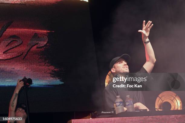 Feder performs during Delices Sonores DJ Sets At Citadelle of Saint Tropez on august 9, 2023 in Saint Tropez, France.