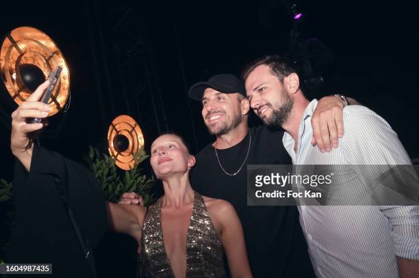 Feder poses for selfies during Delices Sonores DJ Sets At Citadelle of Saint Tropez on august 9, 2023 in Saint Tropez, France.